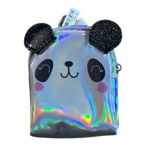 Claire's Bear Iridescent Sprinkles Bow Coin Purse Wallet Key Ring TB11